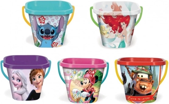 Štvorcový detský vedierko 2 l s motívmi DISNEY, plast, mix druhov 19 × 17 cm