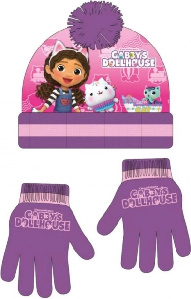 Súprava čiapky a rukavíc Gabbys Dollhouse