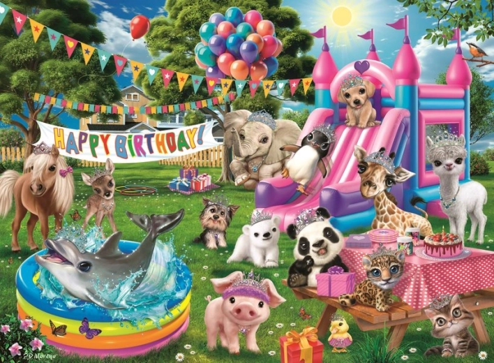 Ravensburger puzzle zvieracia narodeninová párty XXL 100 dielikov
