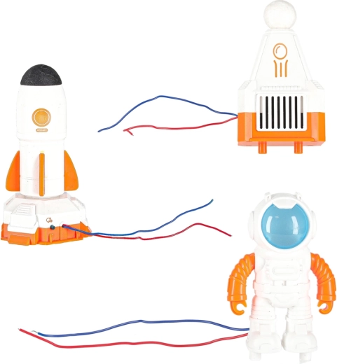 Vesmírna misia s raketou a astronautom