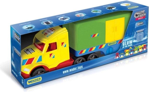 Pojazdný Magic Truck Basic Kontajner Wader – svietiace nákladné auto