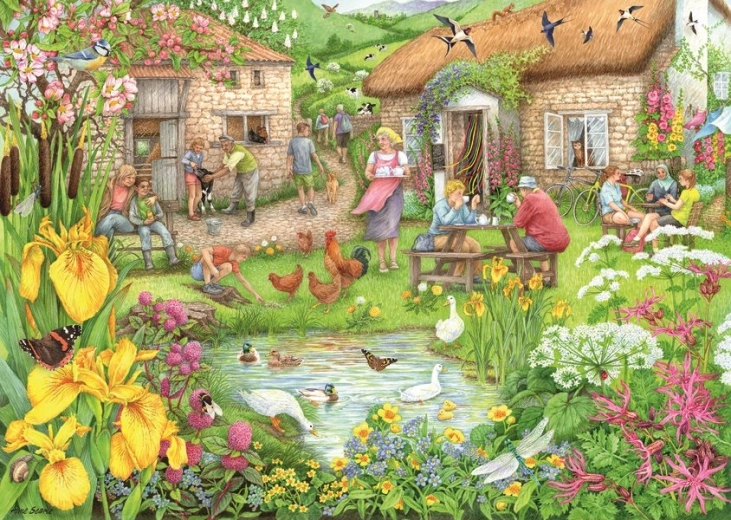 Puzzle Farmárska kaviareň v údolí 1000 dielikov