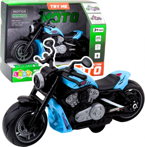 Detská motorka so svetelnými a zvukovými efektmi Modrá