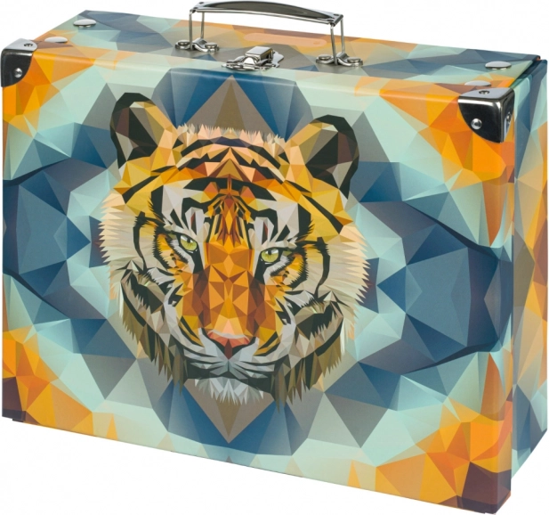 BAAGL Skladací školský kufrík Tiger s kovaním