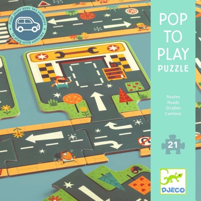 Djeco cestné puzzle pre deti