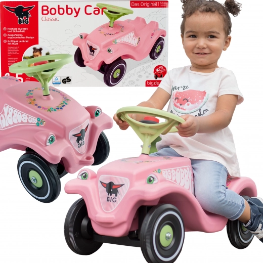 Odrážadlo BIG Bobby Car Classic Flower ružové