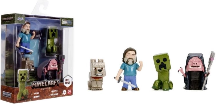 sada kovových figúrok MINECRAFT MOVIE 6,5 cm – 4 ks