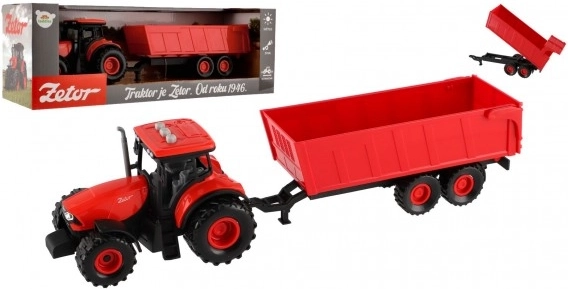 Traktor Zetor s vlečkou na zotrvačník s osvetlením a zvukom
