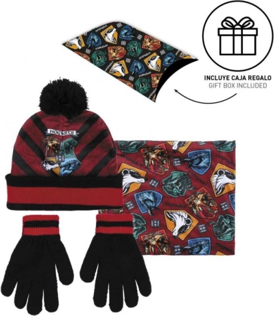 Zimný set Harry Potter – čiapka, nákrčník a rukavice pre deti