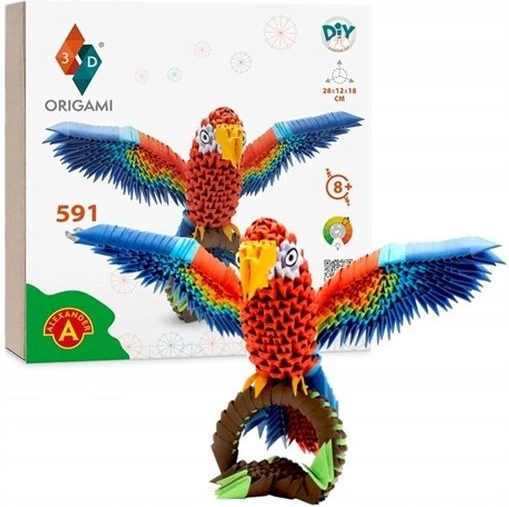 Origami 3D papagáj