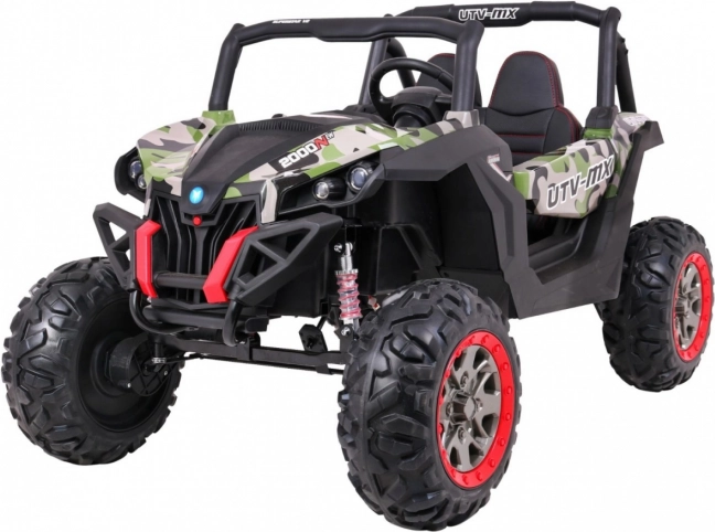 Detské elektrické buggy 4x4 s diaľkovým ovládaním, LED a MP3 – maskáčové