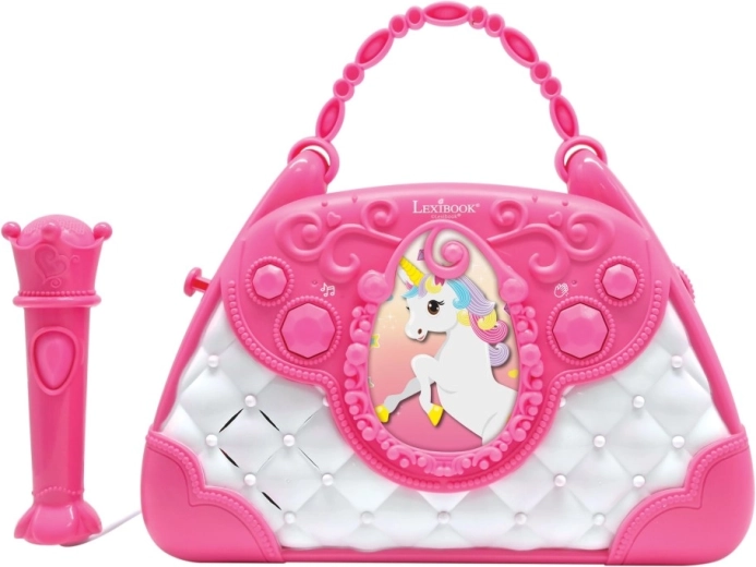 Lexibook detská karaoke kabelka s mikrofónom Jednorožec