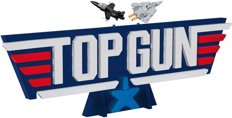 Ikonické 3D logo Top Gun ako výstavná dekorácia