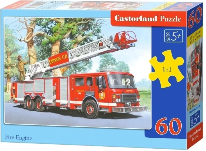 Detské puzzle Hasičské auto 60 dielikov