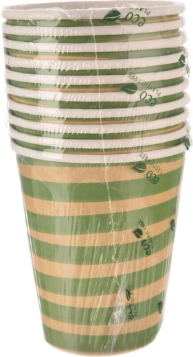 Papierové kelímky Jungle zelené 250 ml (10 ks)