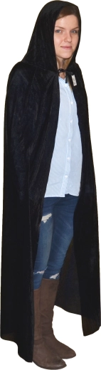 čierny plášť 130 cm