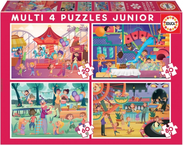 Educa puzzle zábavný park a detská párty 4v1