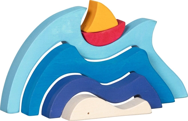 Drevené puzzle Moja malá loďka na mori