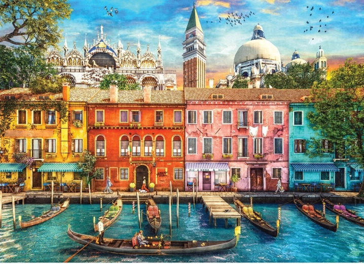 GIBSONS Puzzle Farby Benátok 1000 dielikov