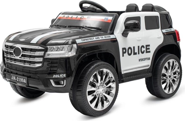 Baby Mix policajné elektrické autíčko 4x4 čierne
