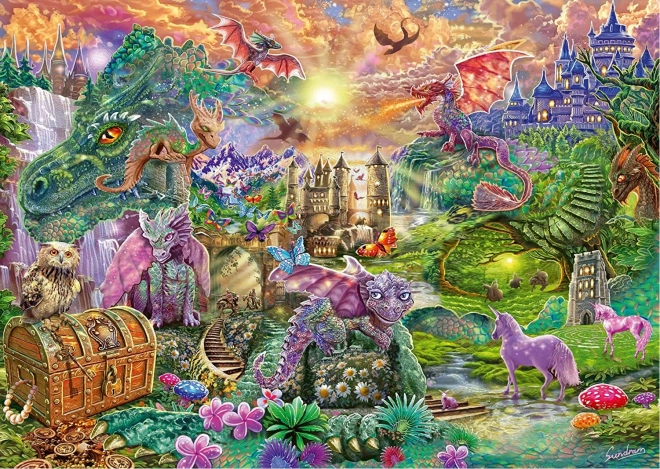 Puzzle Začarované dračie kráľovstvo 1000 dielikov SCHMIDT