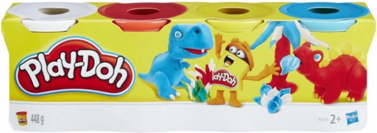 Play-Doh modelovacia hmota, súprava 4 téglikov 448 g – Dinosaury
