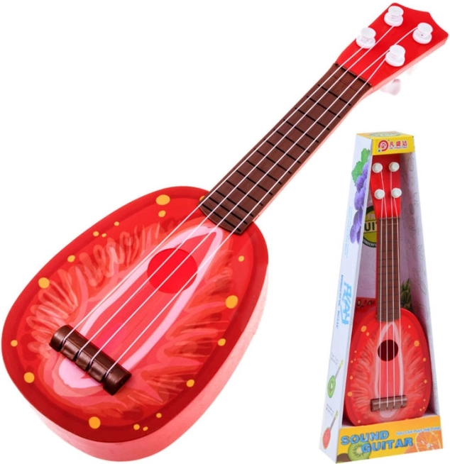 Detské ukulele – plastová gitarka 37 cm – Červená
