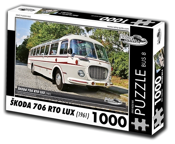 Puzzle Retro-auta Škoda 706 RTO LUX – autobus 1961, 1000 dielikov