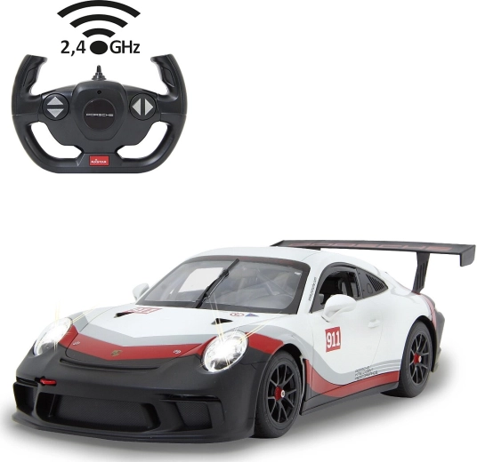 Jamara Porsche 911 GT3 Cup RC auto na diaľkové ovládanie 1:14 biele 2,4 GHz