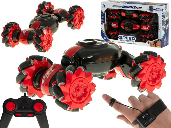 RC kaskadérske auto Speed Pioneer 360 – Červená