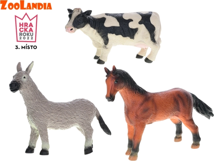 Zoolandia zvieratká z farmy 21–24 cm – krava, kôň a osol