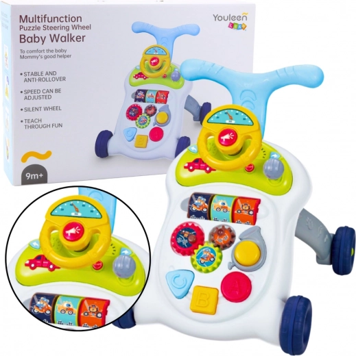 Interaktívne chodítko s volantom, svetlami a zvukmi