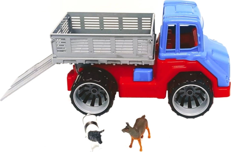 Farmárske auto s voľnobehom a 2 zvieratkami - 1 kus