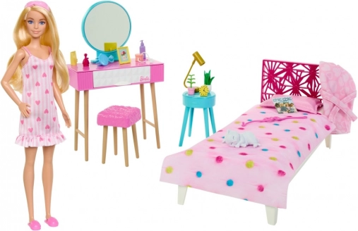 Barbie – set spálne s bábikou