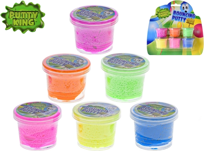 Putty King skákajúca modelína – sada 6 farieb