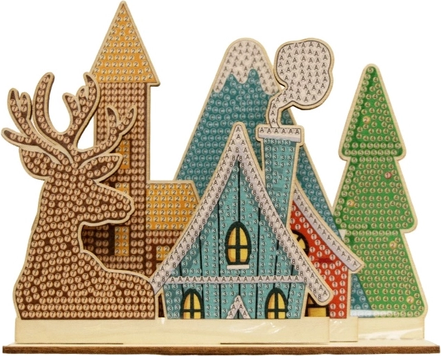 2Kids Toys diamantové maľovanie so stojančekom – sobia dedinka