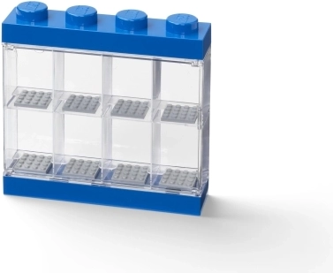LEGO zberateľská skrinka na 8 minifigúrok, modrá