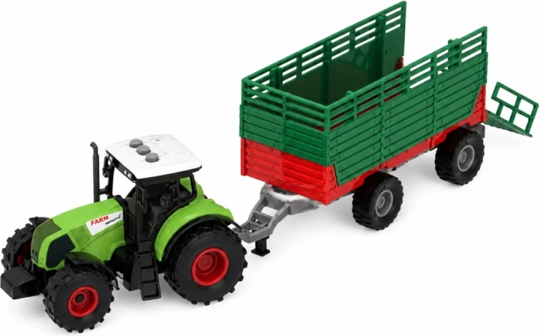Traktor s prívesom a efektmi