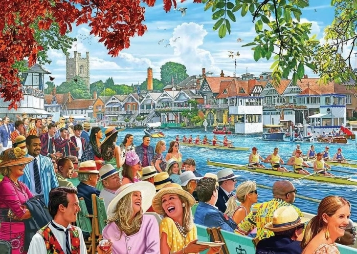 Puzzle veslovanie na pretekoch 1000 dielikov