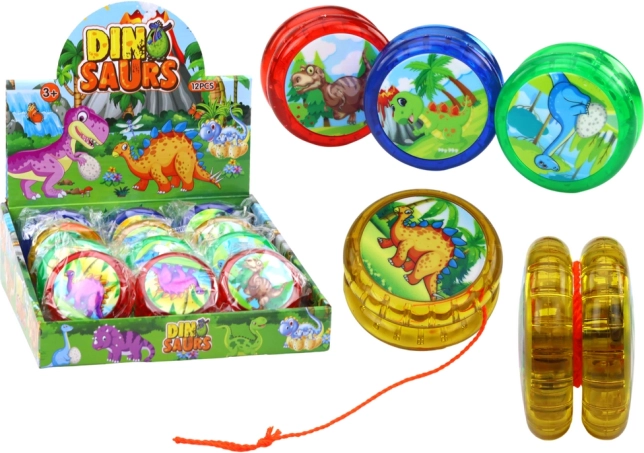 Svietiace jojo s motívom dinosaurov – 4 farby