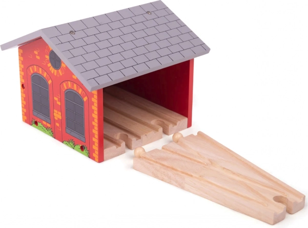 tehlové depo pre dva vláčiky BIGJIGS RAIL