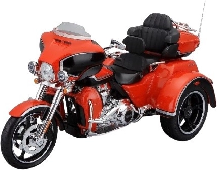 Kovový model motocykla HARLEY-DAVIDSON 2021 CVO Tri Glide 1:12, oranžový