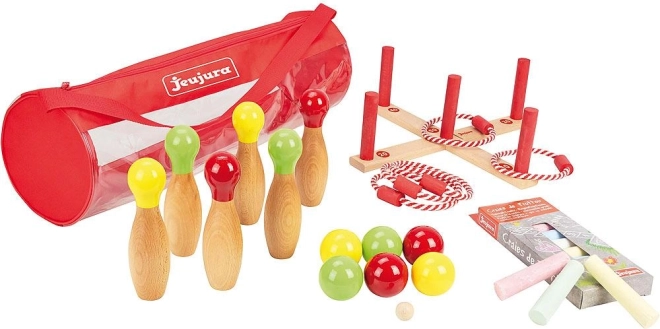 Jeujura drevená sada vonkajších hier
