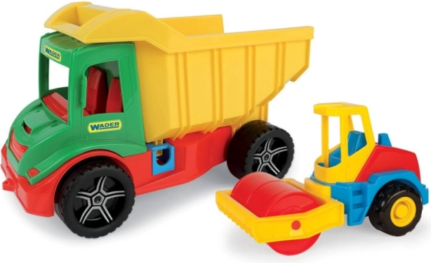 Sada stavebných vozidiel MULTI TRUCK – sklápač a cestný valec