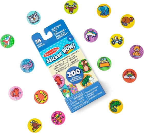 Sticker WOW doplnková sada prekvapení 200 samolepiek Melissa & Doug