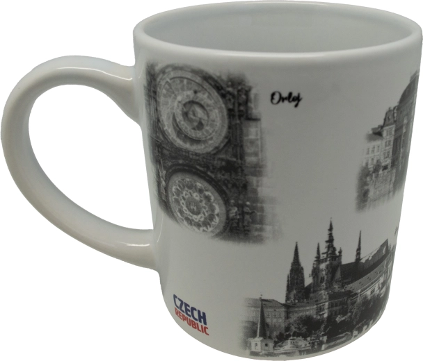 Biely keramický hrnček 250 ml TOP PRAHA