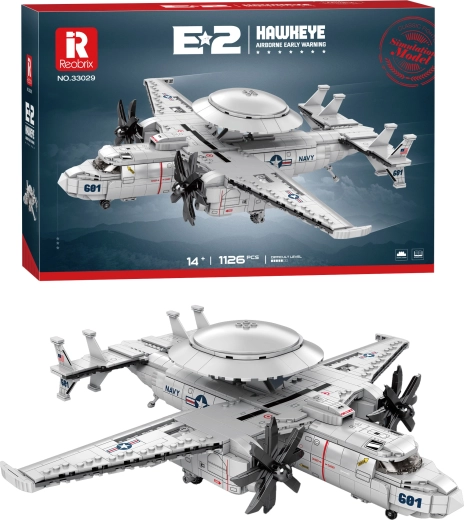 Stavebnica lietadla včasnej výstrahy E-2C Hawkeye (1126 dielikov)