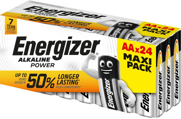 Alkalické batérie AA ENERGIZER Alkaline Power 24 ks