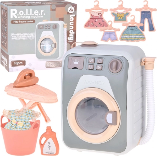 Detská práčka so sušičkou 2v1 s rotujúcim bubnom a príslušenstvom