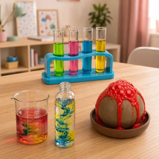 Efektný experiment „vybuchujúca sopka“